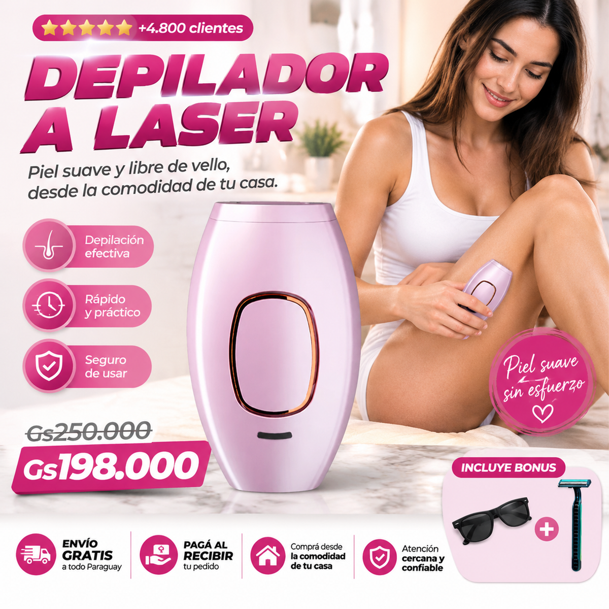 Depiladora láser IPL portátil.